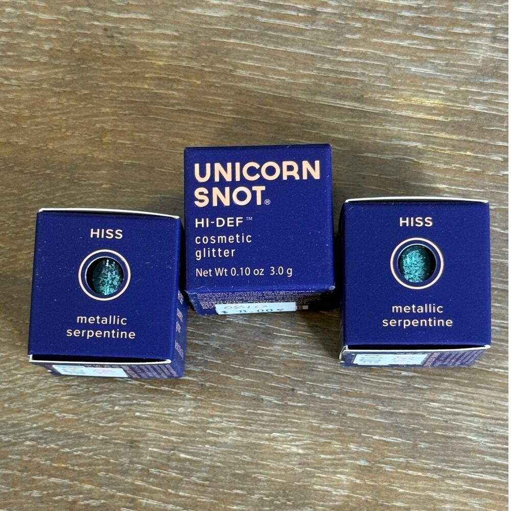 New Unicorn Snot Hi Def Cosmetic Glitter Green Set of 3 NIP